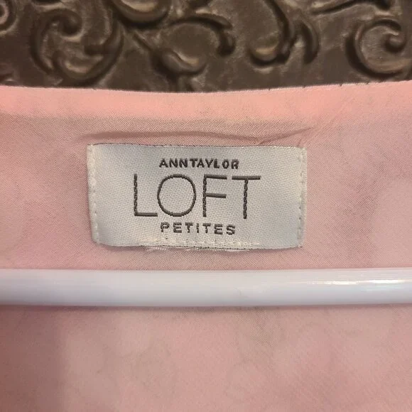 Ann Taylor LOFT Petites Pink Floral Dress – Size Petite L - Picture 3 of 5